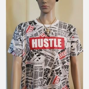 Men's HUSTLE T-shirt with Beanie